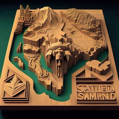 3D model Sid Meiers Civilization V Scrambled Nations Map Pack ga (STL)